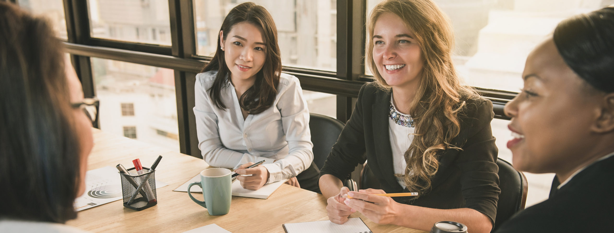 Diverse businesswoman leaders having a meeting